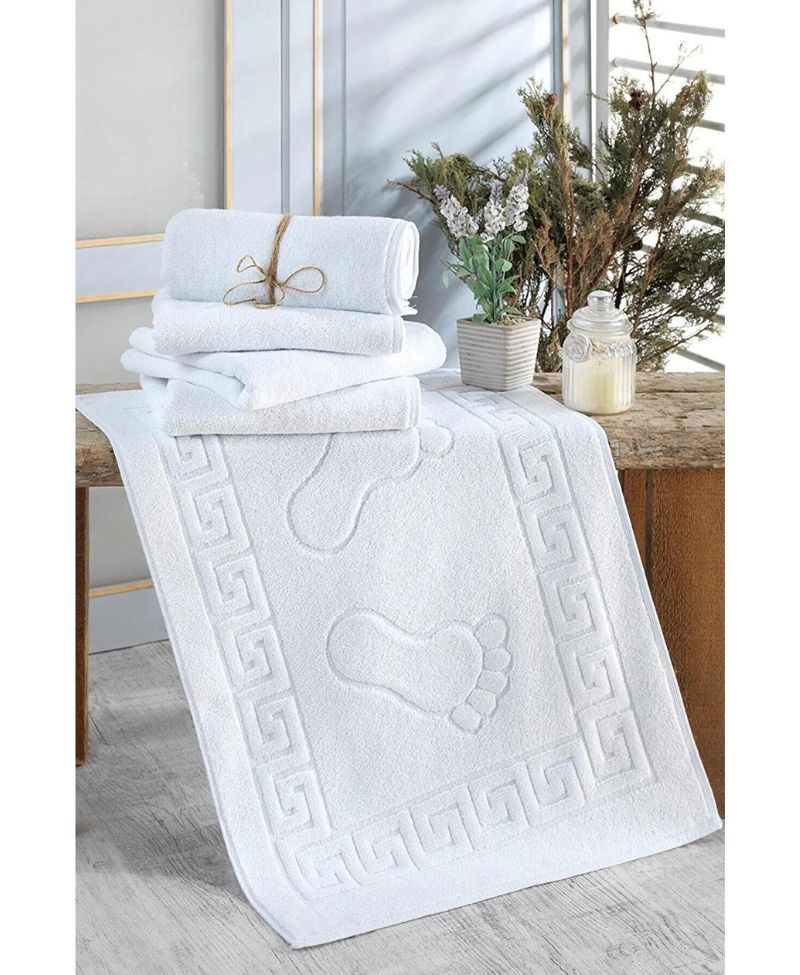 Nina Home Nina Otel Ayak Havlusu 1 Adet Beyaz Banyo Paspası Nina Home Nina Otel Ayak Havlusu 1 Adet Beyaz Banyo Paspası