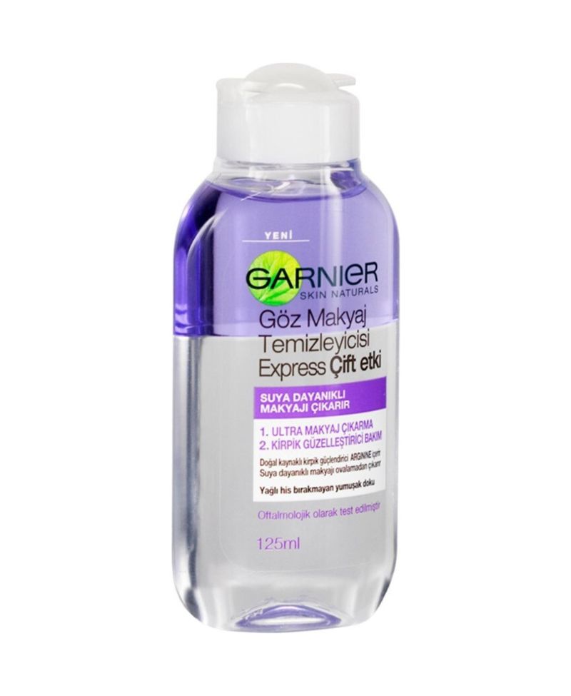 Garnier Göz Makyaj Temizleyicisi Express Çift Etki 125 ml Garnier Göz Makyaj Temizleyicisi Express Çift Etki 125 ml