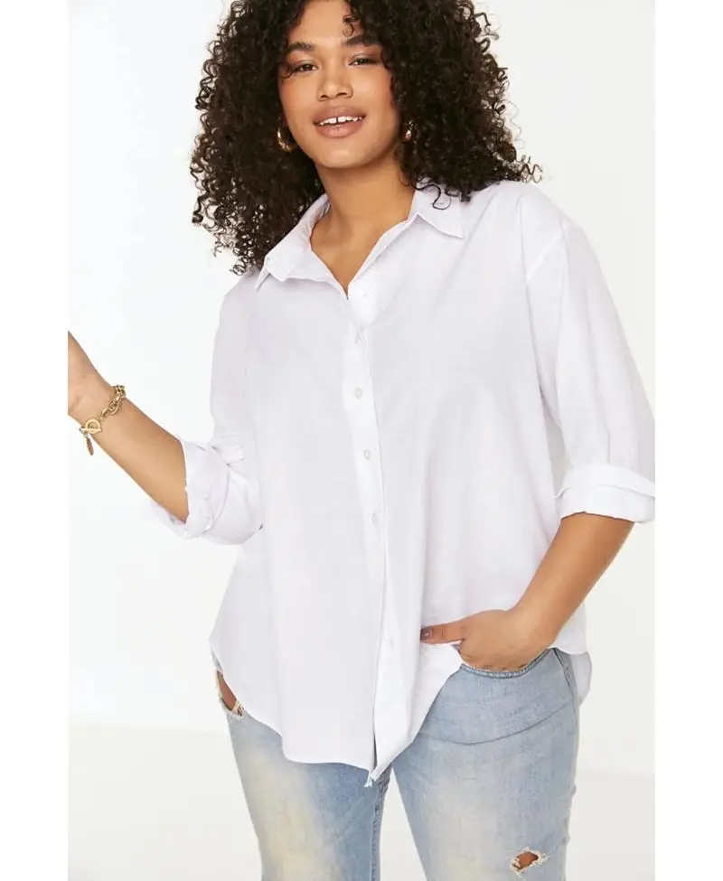 Beyaz Dokuma Gömlek