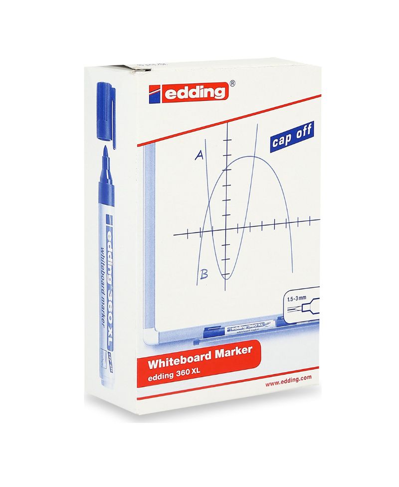 Edding Beyaz Tahta Kalemi E-360Xl Siyah 10 Lu