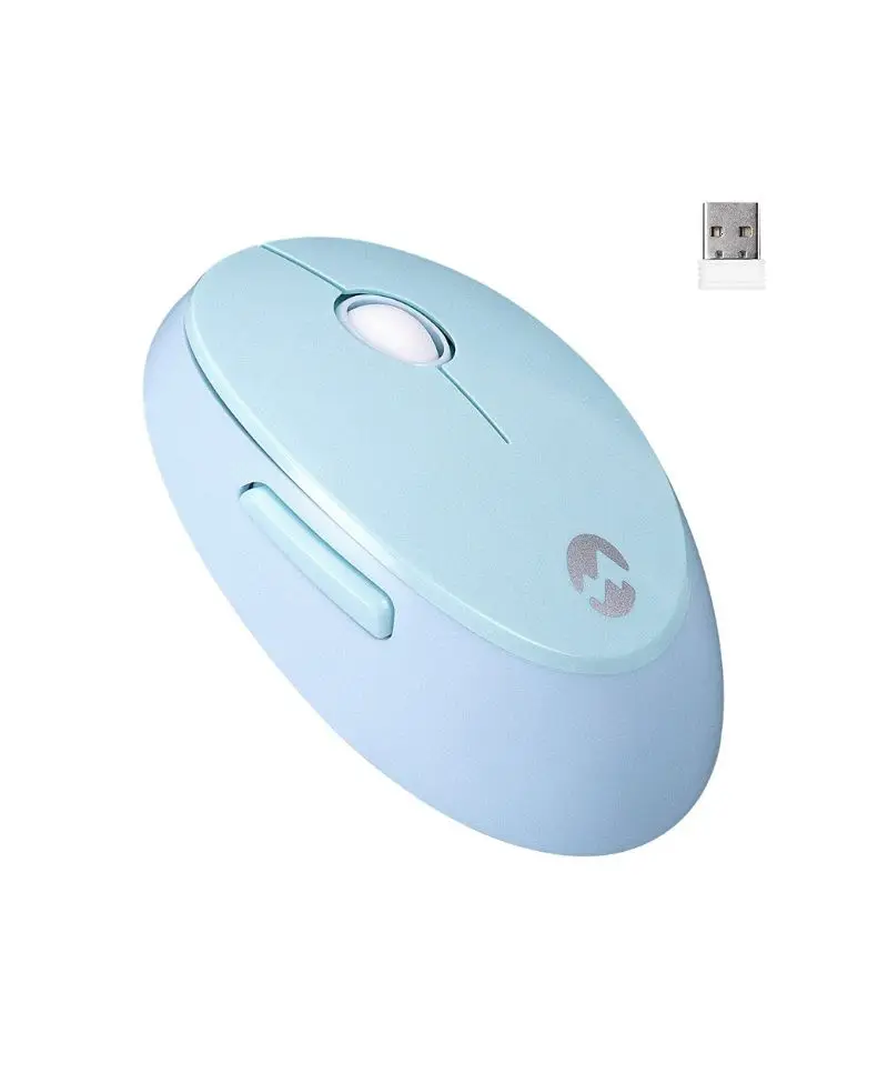 Everest Round Km-6282 Renkli Daktilo Tuşlu Mavi Kablosuz Q Multimedia Klavye + Mouse Set 