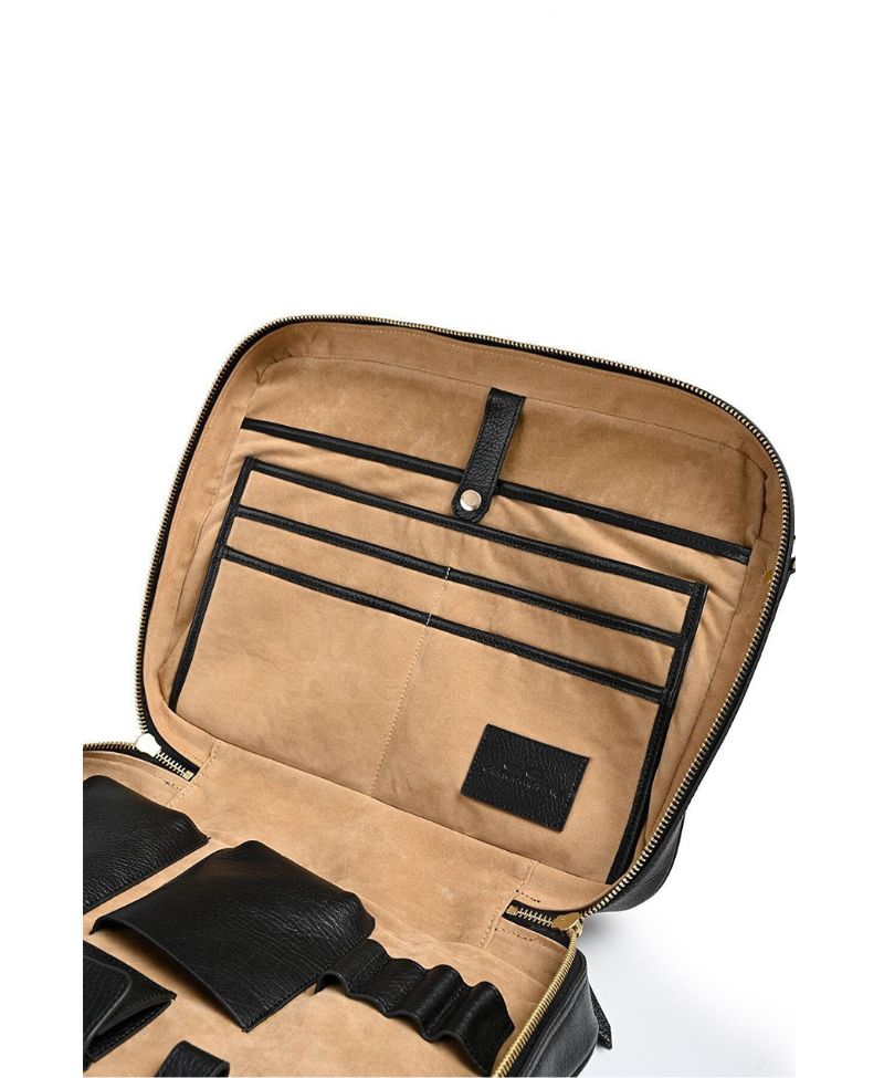 Deri Company Erkek Gerçek Deri Evrak Çantası Siyah